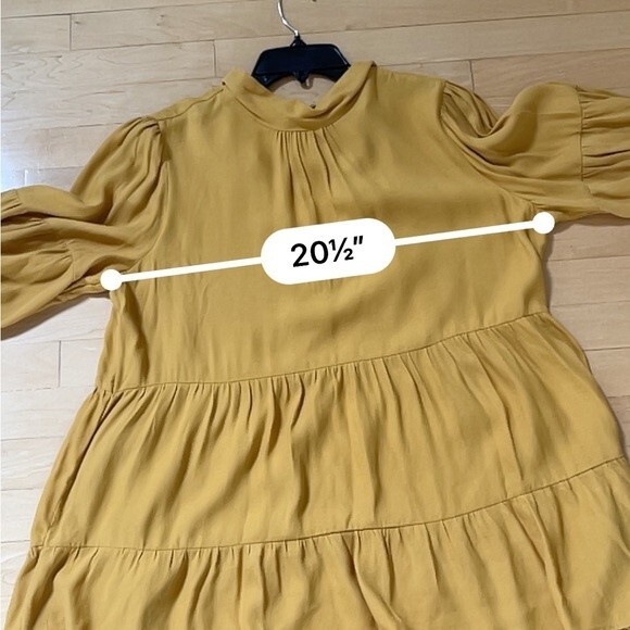 Anthropologie  Maeve Goldie Tiered Tunic I’m Gold M NWOT - Picture 8 of 13